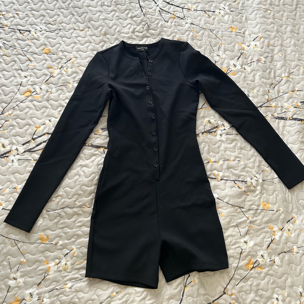 White Fox black romper